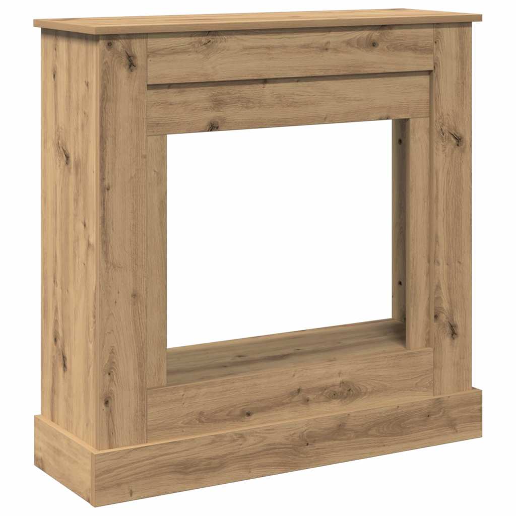 vidaXL Πλαίσιο Τζακιού Αρτισιανή Δρυς 90x30x90 εκ. από Επεξ. Ξύλο
