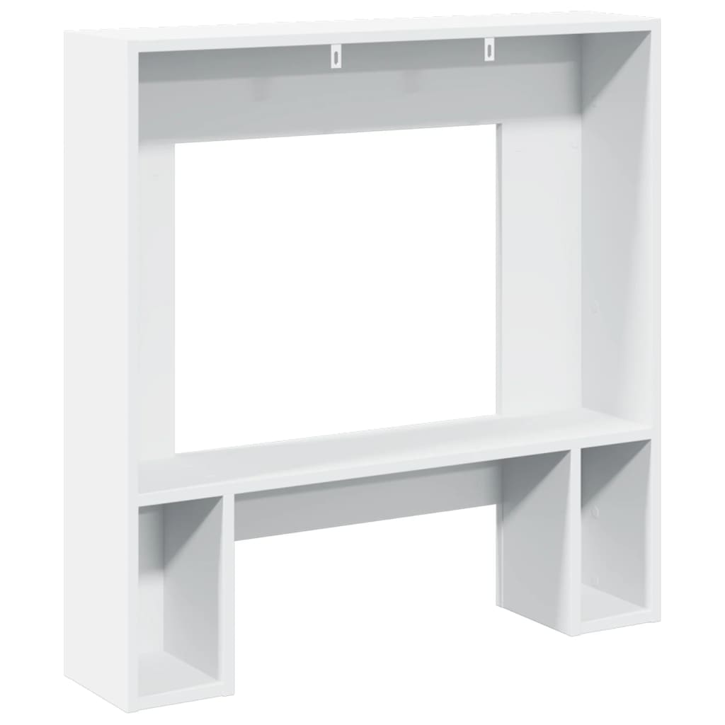 vidaXL Πλαίσιο Τζακιού Λευκό 81x18x82 εκ. από Επεξ. Ξύλο