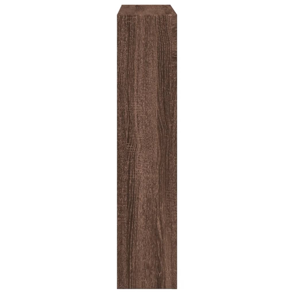 vidaXL Πλαίσιο Τζακιού Καφέ Δρυς 81x18x82 εκ. από Επεξ. Ξύλο