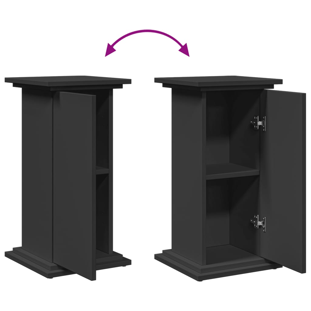 vidaXL Βάση Οθόνης με Αποθ. Μαύρο 31x30x60 εκ. Επεξεργασμένο Ξύλο