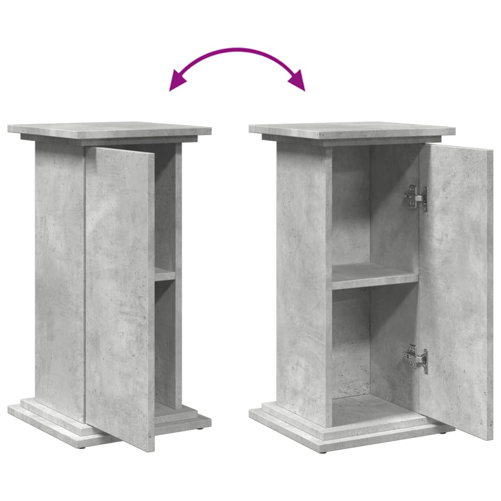 vidaXL Βάση Οθόνης με Αποθ. Γκρι Σκυρ. 31x30x60 εκ. Επεξεργ. Ξύλο