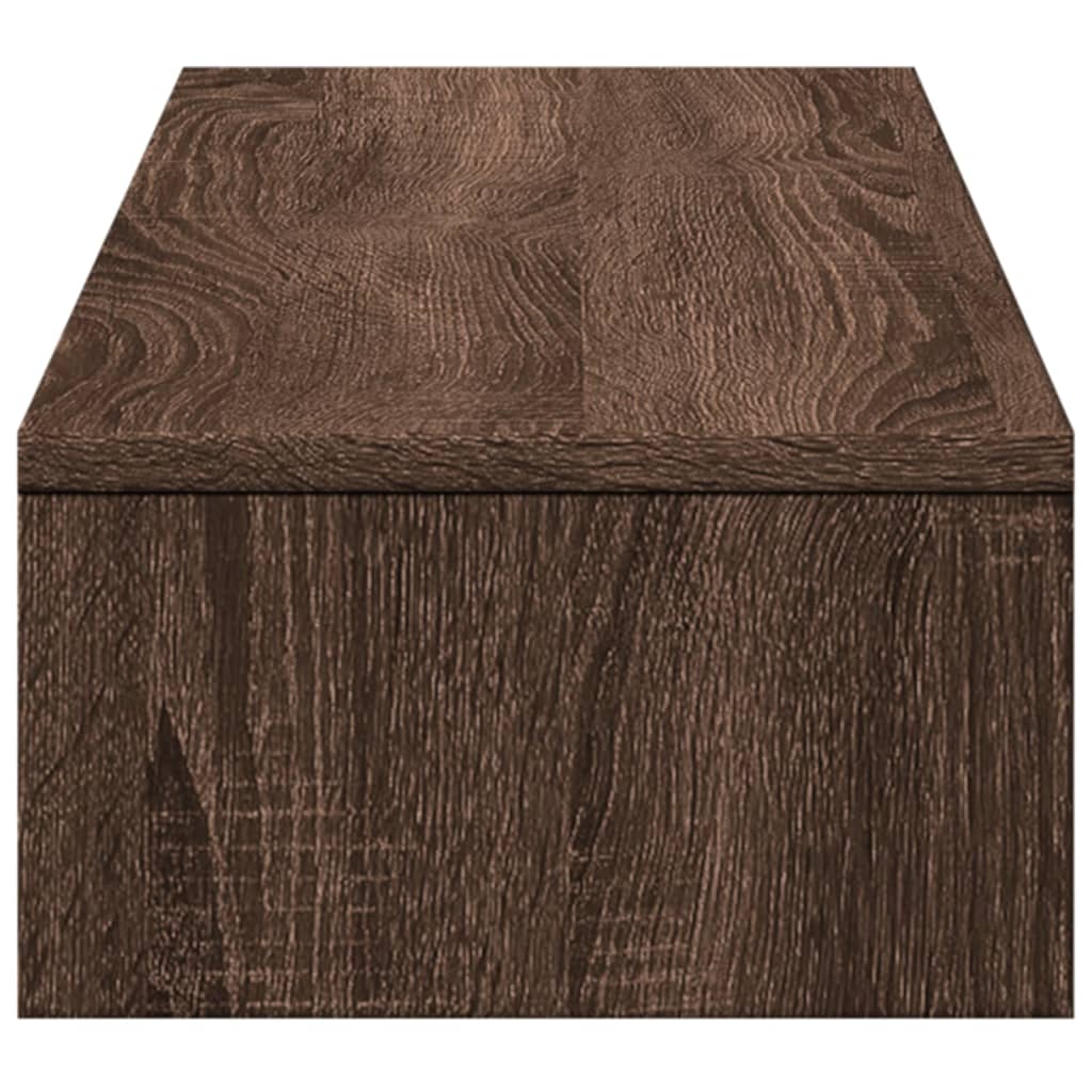 vidaXL Βάση Οθόνης με Συρτάρια Καφέ Δρυς 100x27x15 εκ. Επεξεργ. Ξύλο