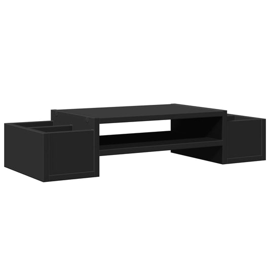 vidaXL Βάση Οθόνης με Αποθ. Μαύρο 70x27x15 εκ. Επεξεργασμένο Ξύλο