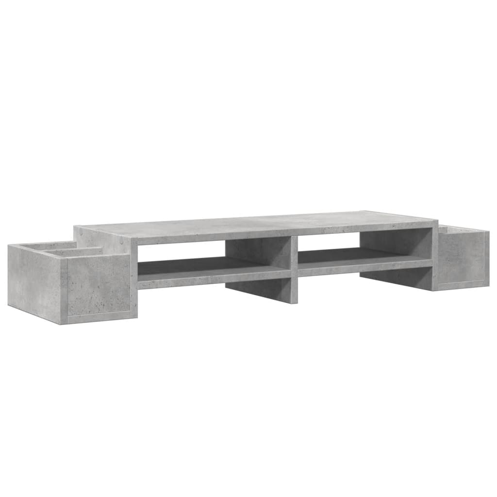 vidaXL Βάση Οθόνης με Αποθ. Γκρι Σκυρ. 100x27x15 εκ. Επεξεργ. Ξύλο