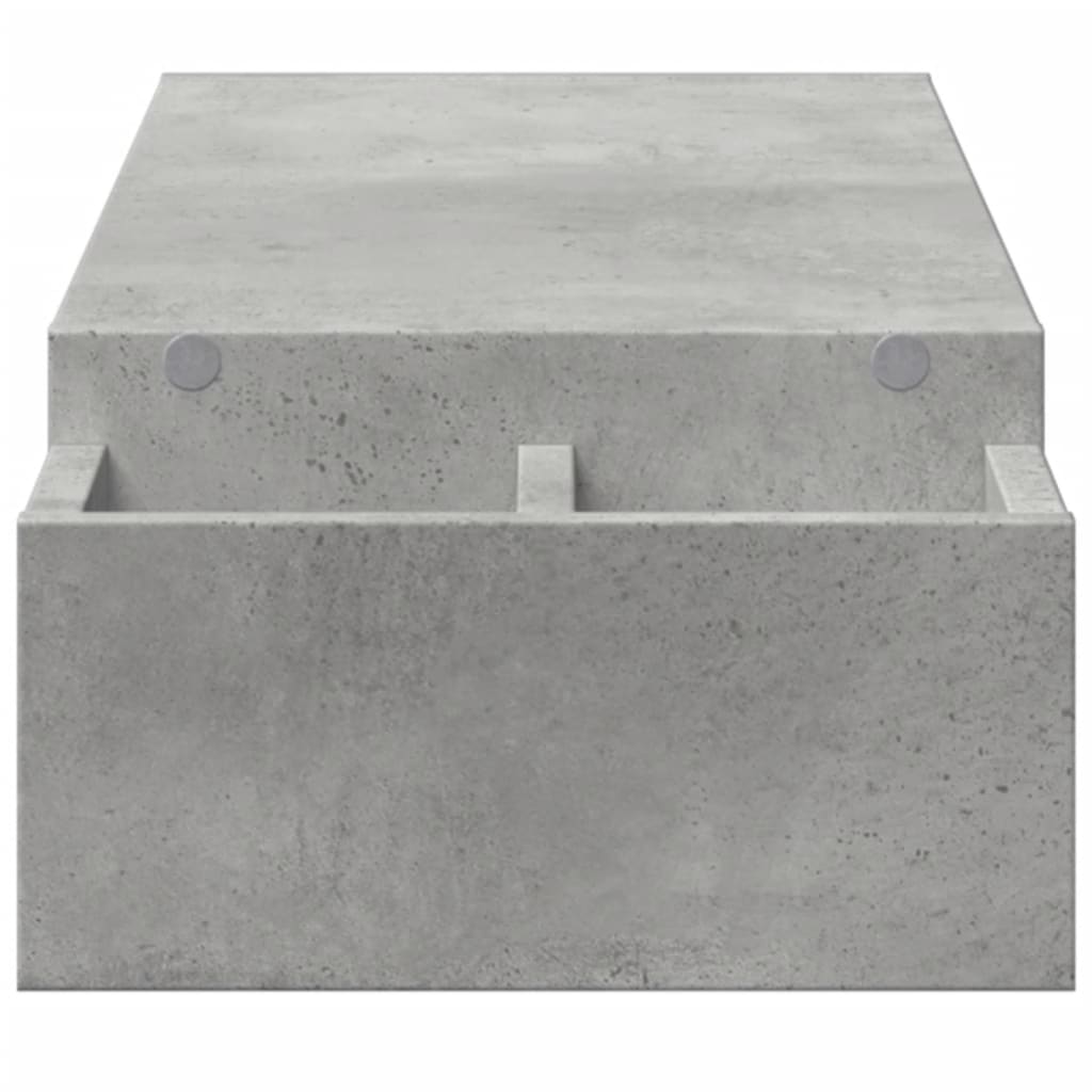 vidaXL Βάση Οθόνης με Αποθ. Γκρι Σκυρ. 100x27x15 εκ. Επεξεργ. Ξύλο