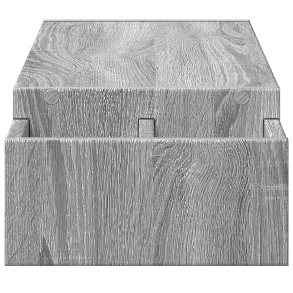 vidaXL Βάση Οθόνης με Αποθ. Γκρι Sonoma 100x27x15 εκ. Επεξεργ. Ξύλο