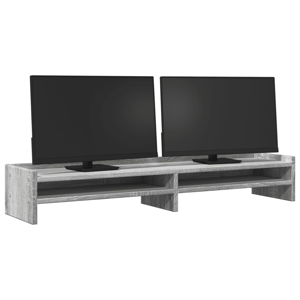 vidaXL Βάση Οθόνης Γκρι Sonoma 100x24x16 εκ. από Επεξεργασμένο Ξύλο