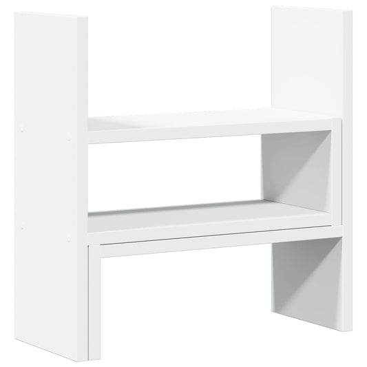 vidaXL Έπιπλο Οργάνωσης Γραφείου Ρυθμιζ. Λευκό 40x17x41 εκ. Επεξ. Ξύλο