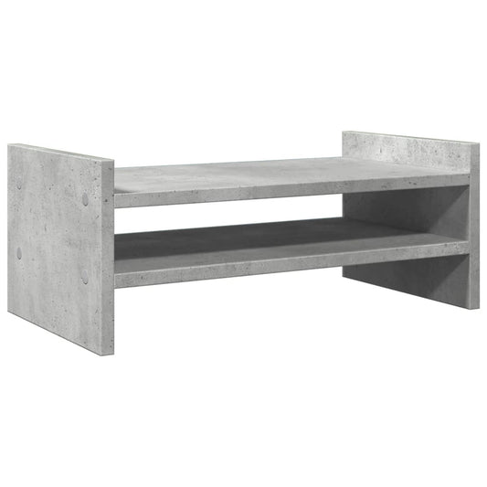 vidaXL Βάση Οθονών Γκρι του Σκυροδέματος 50x27x20 εκ. από Επεξ. Ξύλο