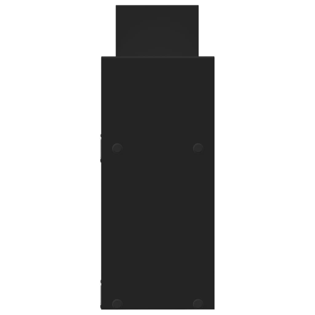 vidaXL Ντουλάπι Τοίχου Μαύρο 100x18x40 εκ. από Επεξεργασμένο Ξύλο