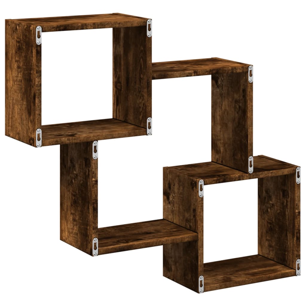 vidaXL Ντουλάπι Τοίχου Καπνιστή Δρυς 78x18x71 εκ. Επεξεργασμένο Ξύλο