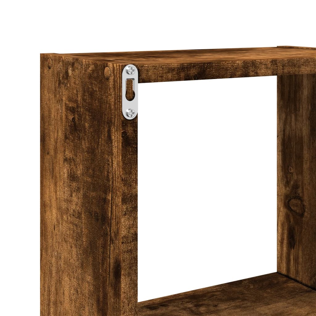 vidaXL Ντουλάπι Τοίχου Καπνιστή Δρυς 78x18x71 εκ. Επεξεργασμένο Ξύλο