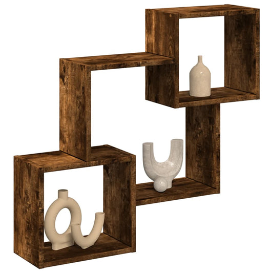 vidaXL Ντουλάπι Τοίχου Καπνιστή Δρυς 78x18x71 εκ. Επεξεργασμένο Ξύλο