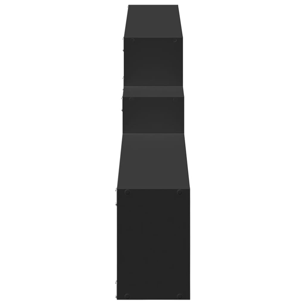 vidaXL Ντουλάπι Τοίχου Μαύρο 158x18x53 εκ. από Επεξεργασμένο Ξύλο