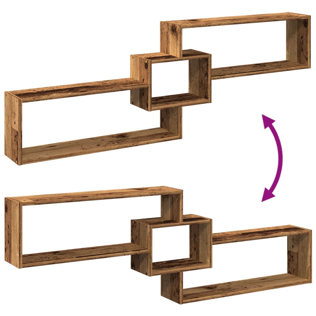 vidaXL Ντουλάπι Τοίχου Όψη Παλαιού Ξύλου 158x18x53 εκ. Επεξ. Ξύλο