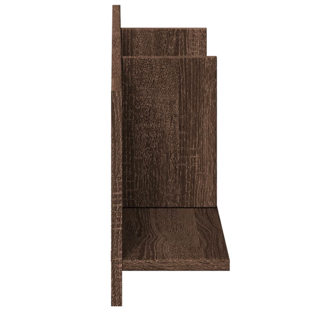 vidaXL Ντουλάπι Τοίχου Καφέ Δρυς 100x16,5x30 εκ. Επεξεργασμένο Ξύλο