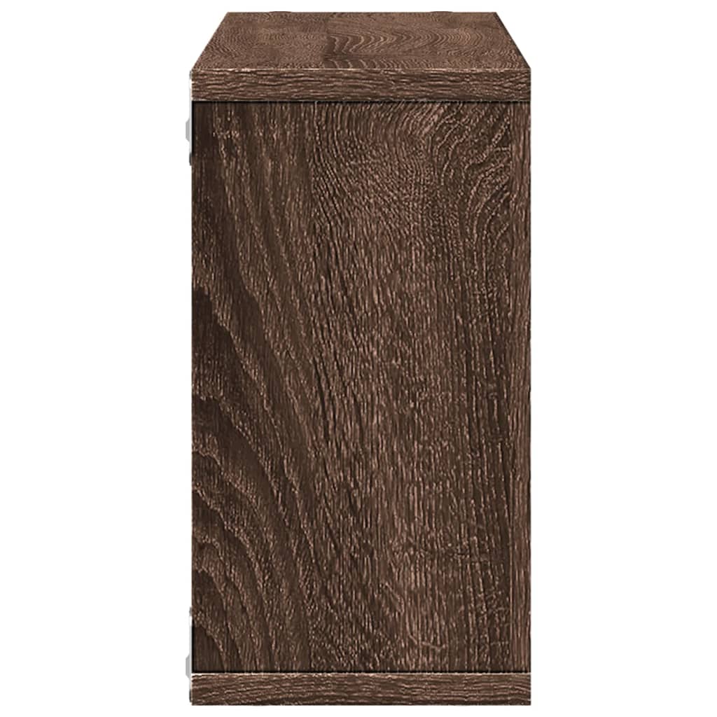 vidaXL Ντουλάπι Τοίχου Καφέ Δρυς 100x16x30 εκ. από Επεξεργασμένο Ξύλο