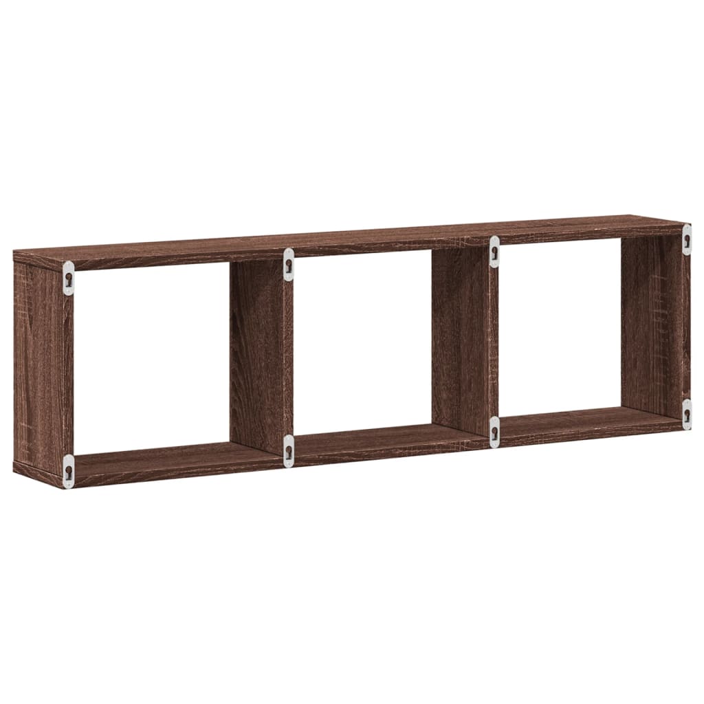 vidaXL Ντουλάπι Τοίχου Καφέ Δρυς 100x16x30 εκ. από Επεξεργασμένο Ξύλο