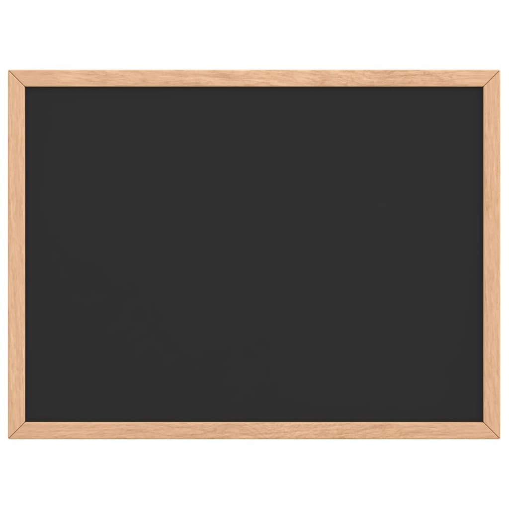 vidaXL Πίνακας κιμωλίας με πλαίσιο από μασίφ ξύλο πεύκου Μαύρο 40x30cm