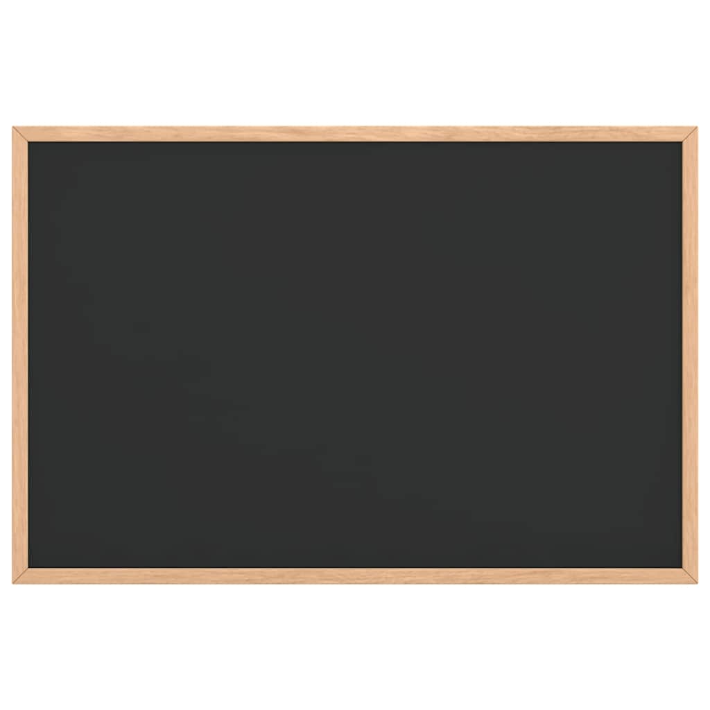 vidaXL Πίνακας κιμωλίας με πλαίσιο από μασίφ ξύλο πεύκου Μαύρο 60x40cm