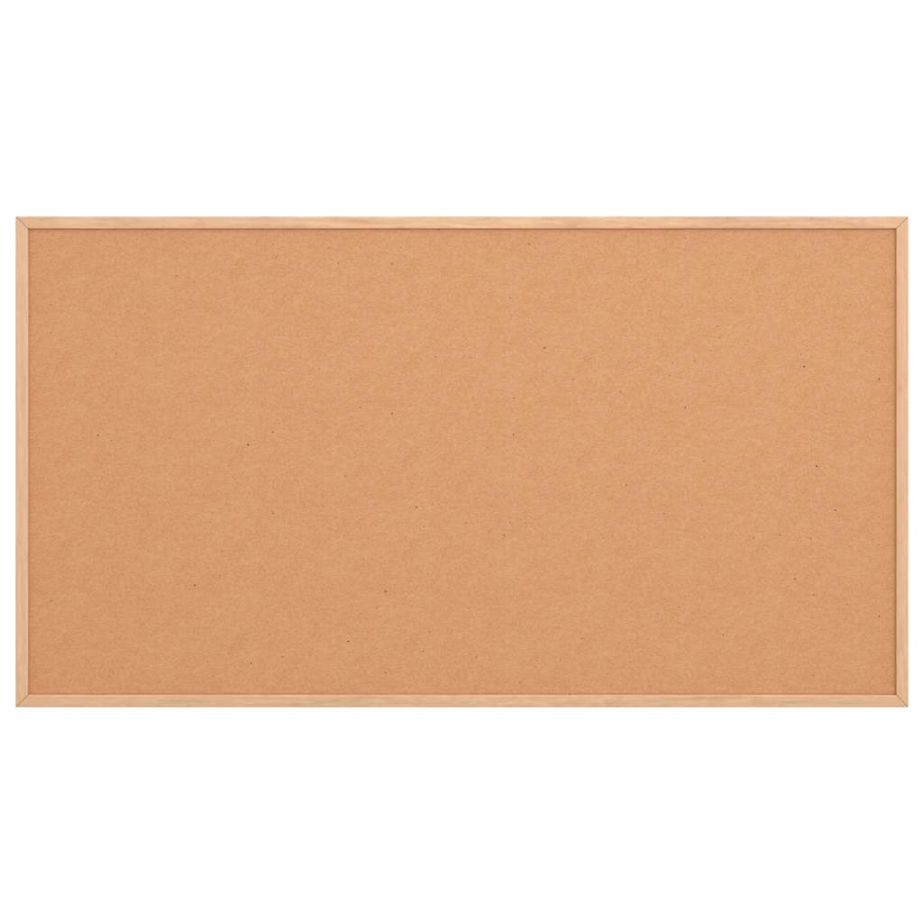 vidaXL Πίνακας φελλού με πλαίσιο από μασίφ ξύλο πεύκου 100x55 cm