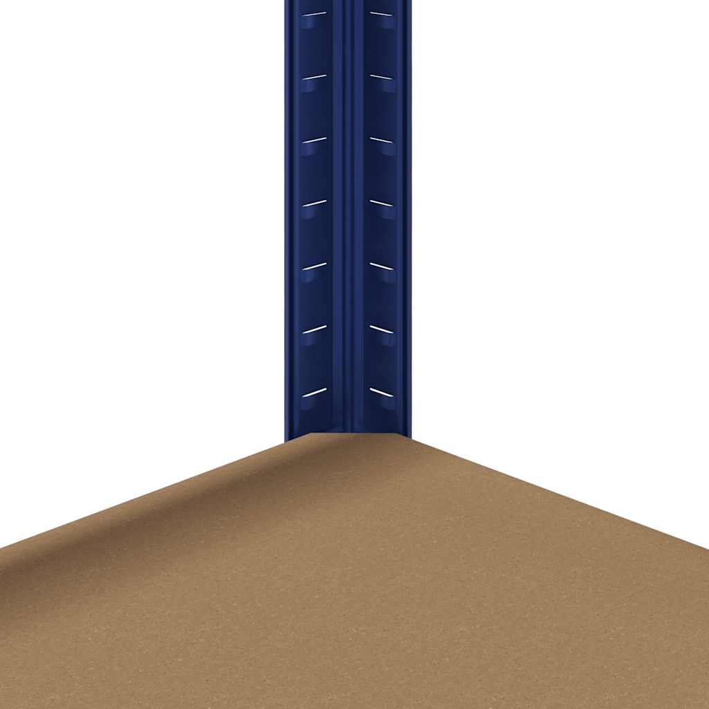 vidaXL Ραφιέρα Γωνιακή 5 Επιπέδων Μπλε από Ατσάλι & Επεξεργασμένο Ξύλο