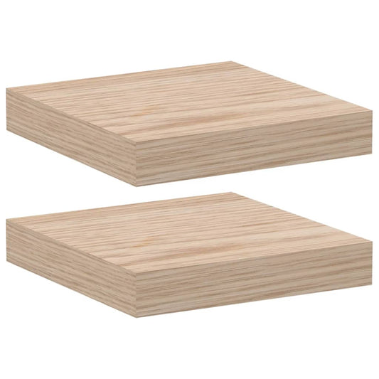 vidaXL Ράφια Τοίχου 2 τεμ. 23x23,5x4 εκ. Επεξεργασμένο Ξύλο