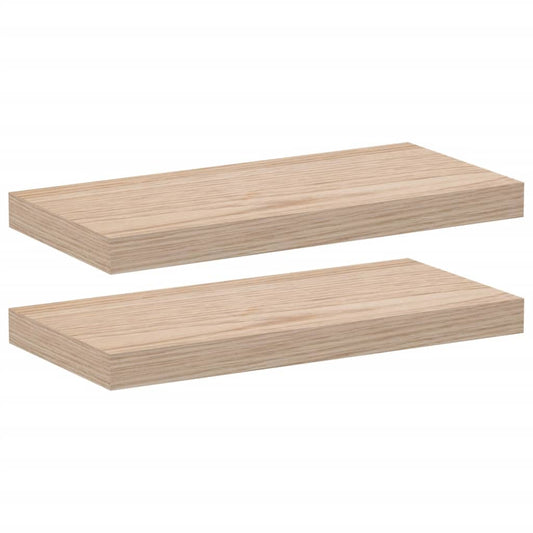 vidaXL Ράφια Τοίχου 2 τεμ. 50x23,5x4 εκ. Επεξεργασμένο Ξύλο
