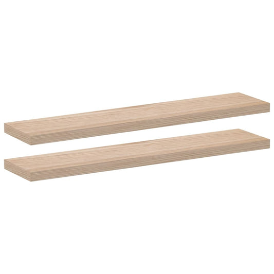 vidaXL Ράφια Τοίχου 2 τεμ. 110x23,5x4 εκ. Επεξεργασμένο Ξύλο