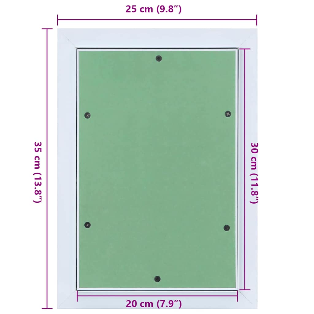 vidaXL Πάνελ Πρόσβασης Πράσινο και Ασημί 25 x 35 εκ