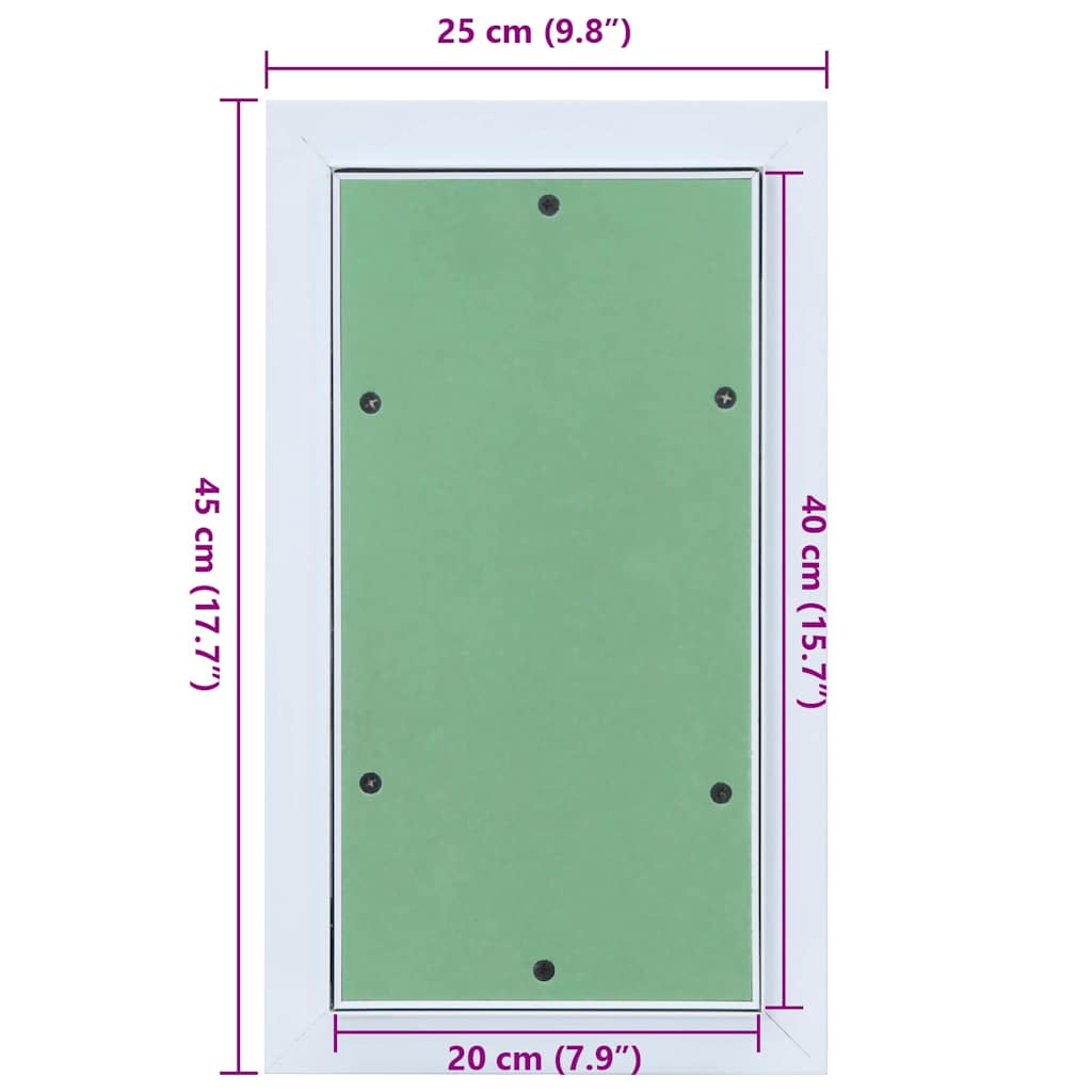 vidaXL Πάνελ Πρόσβασης Πράσινο και Ασημί 25 x 45 εκ