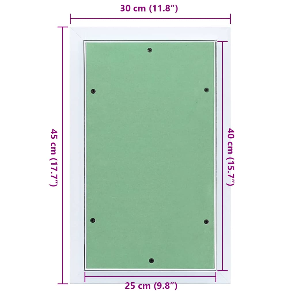 vidaXL Πάνελ Πρόσβασης Πράσινο και Ασημί 30 x 45 εκ