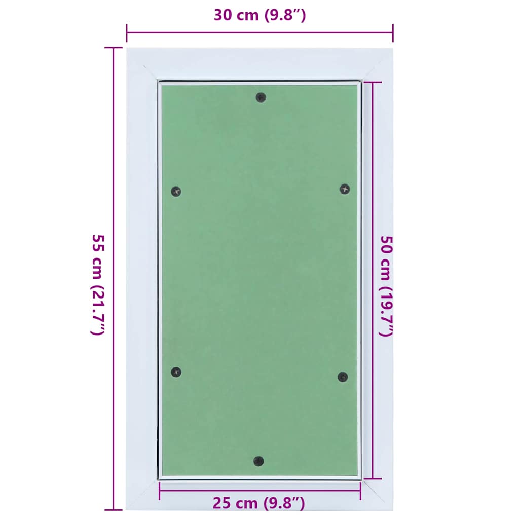 vidaXL Πάνελ Πρόσβασης Πράσινο και Ασημί 30 x 55 εκ