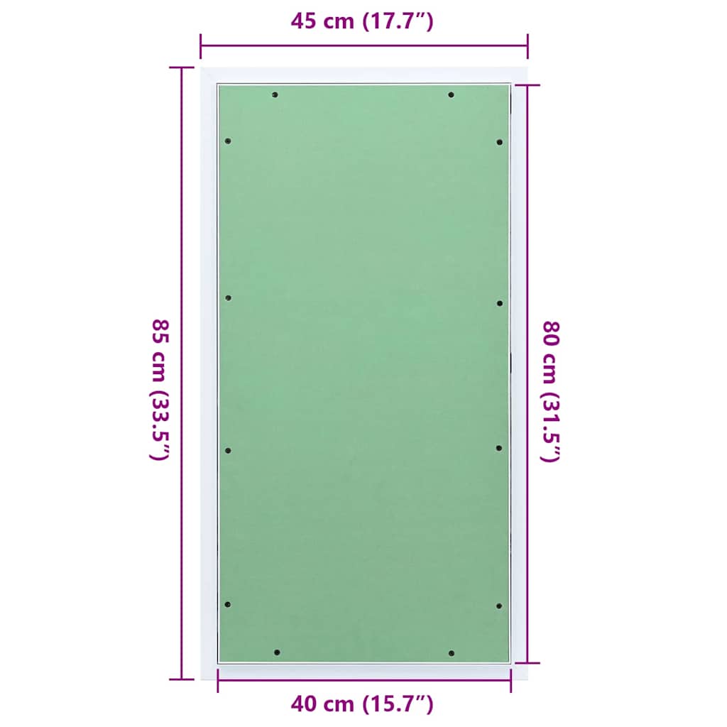 vidaXL Πάνελ Πρόσβασης Πράσινο και Ασημί 45 x 85 εκ