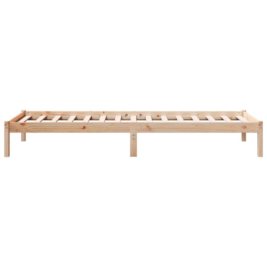 vidaXL Πλαίσιο Κρεβατιού Μακρύ Χωρίς Στρώμα 100x210 εκ Μασίφ Πεύκο