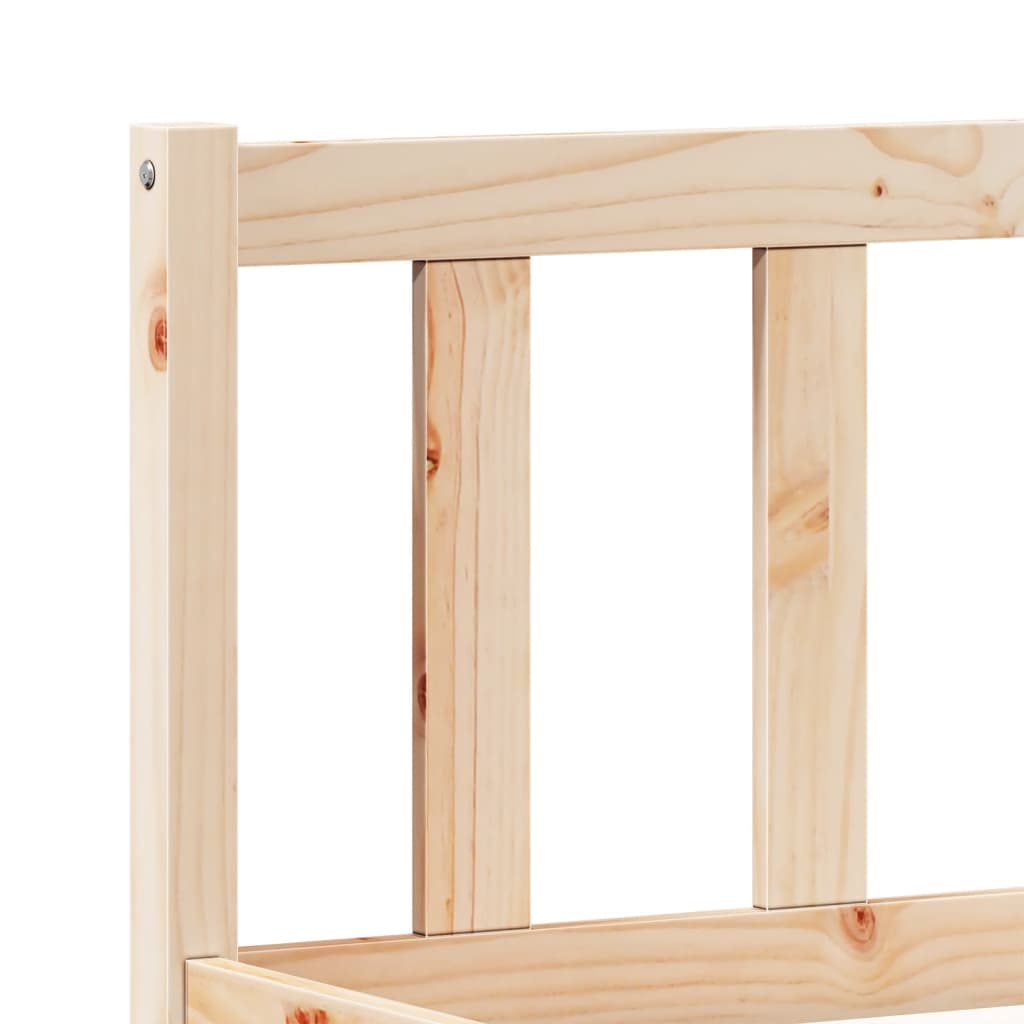 vidaXL Πλαίσιο Κρεβατιού Μακρύ Χωρίς Στρώμα 180x220 εκ Μασίφ Πεύκο