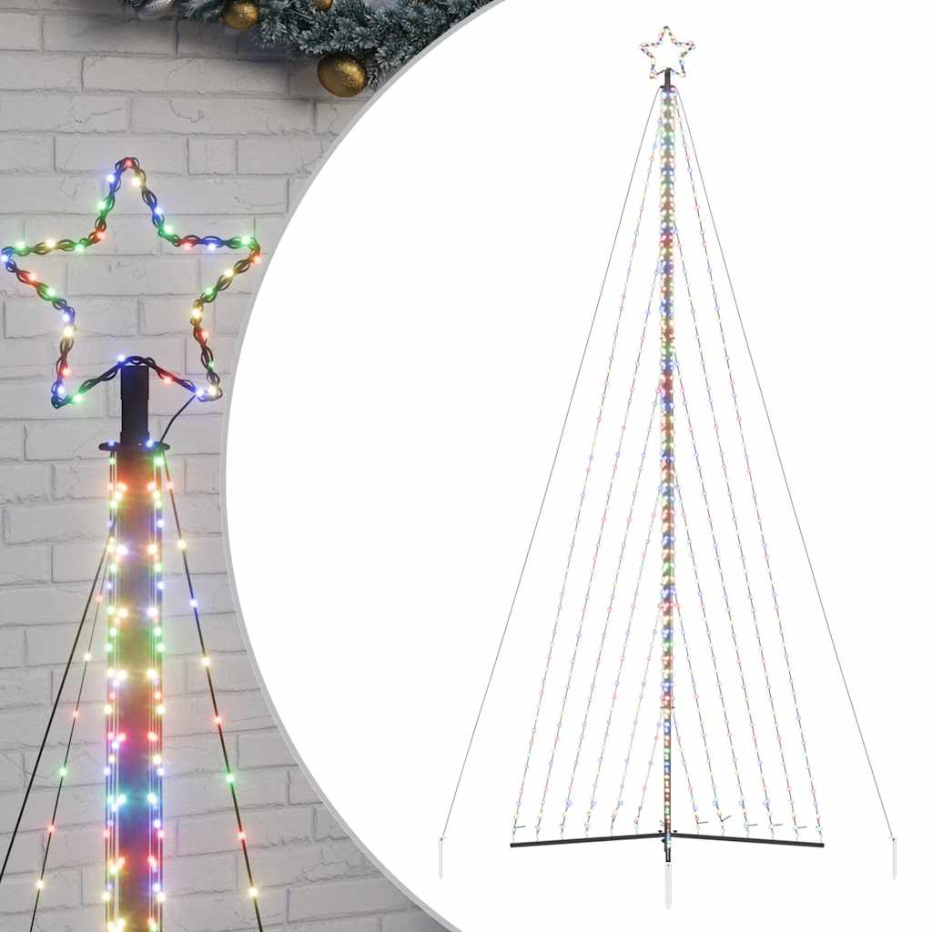 vidaXL Χριστουγεννιάτικο δέντρο LED 789 LED πολύχρωμα 476 εκ.
