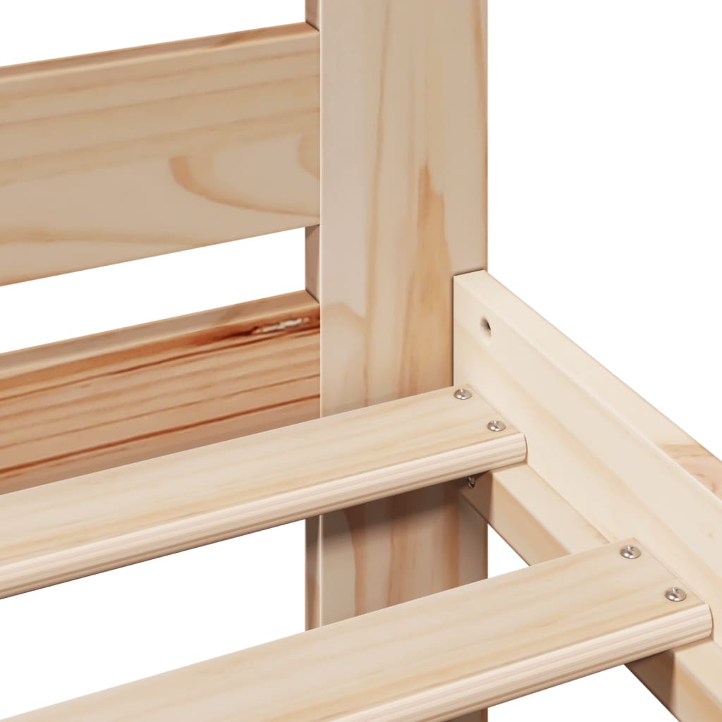 vidaXL Σκελετός Κρεβατιού Χωρίς Στρώμα 140x200 εκ Μασίφ Ξύλο Πεύκου