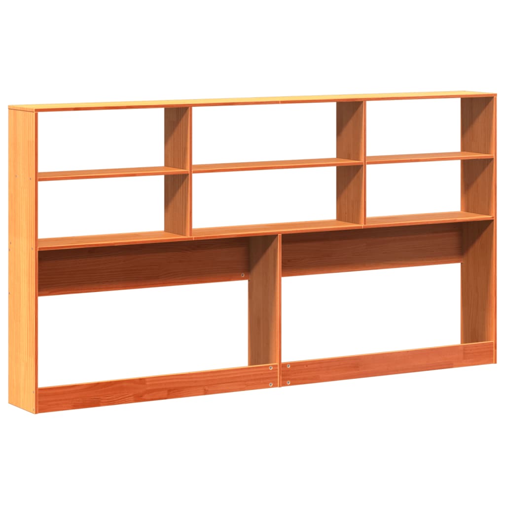 vidaXL Κεφαλάρι με Αποθ. Χώρο Καφέ Κεριού 180 εκ από Μασίφ Ξύλο Πεύκου