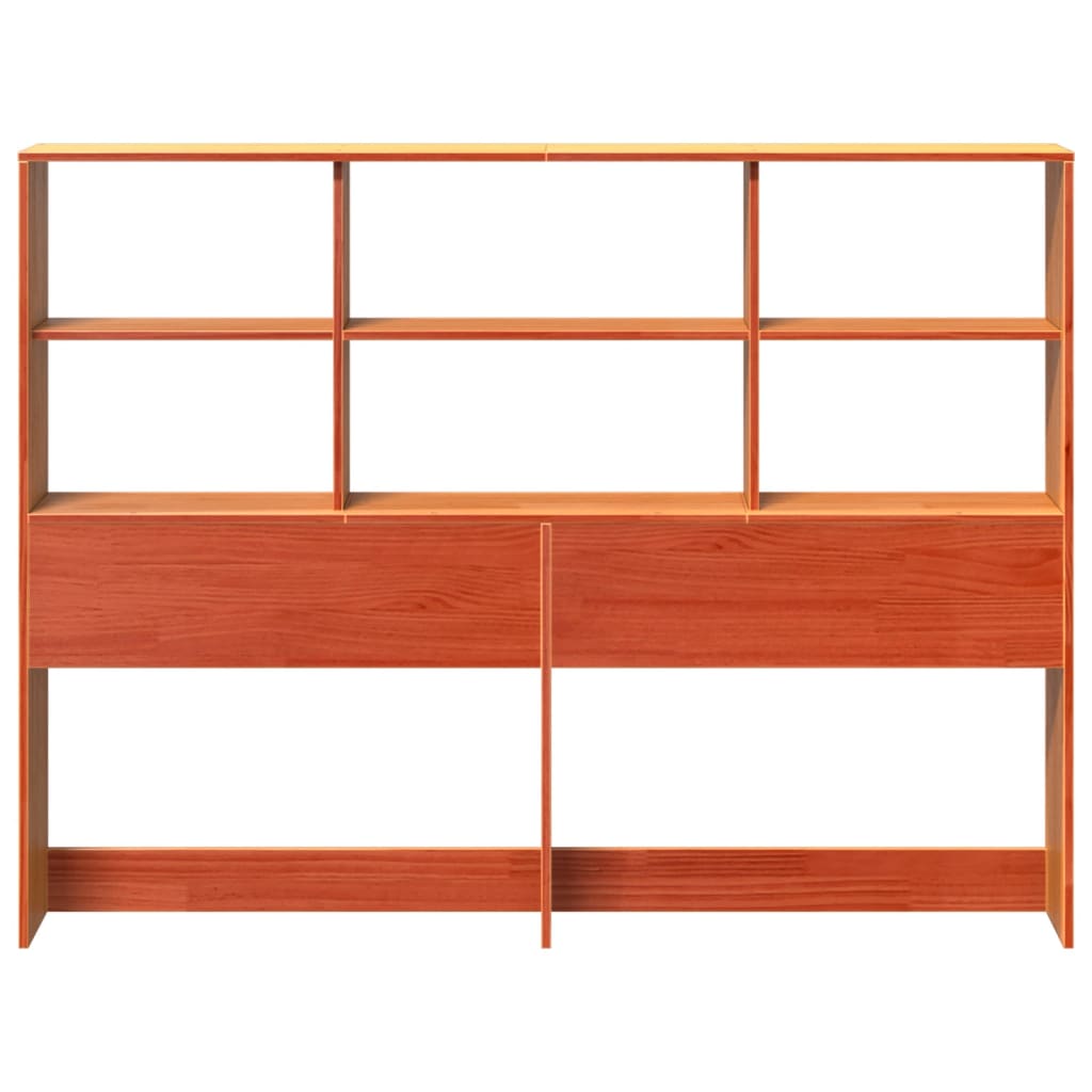 vidaXL Κεφαλάρι με Αποθ. Χώρο Καφέ Κεριού 150 εκ από Μασίφ Ξύλο Πεύκου