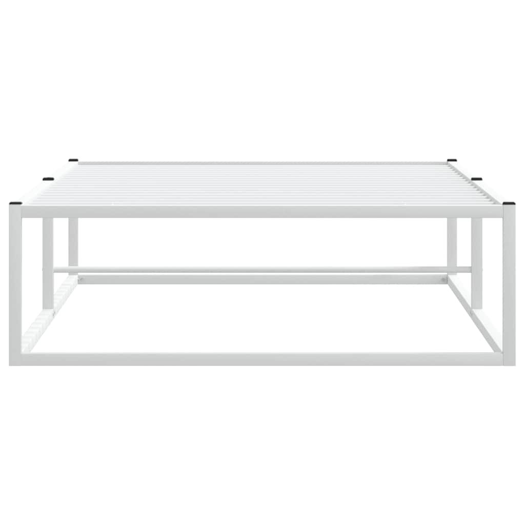 vidaXL Πλαίσιο κρεβατιού χωρίς στρώμα Λευκό 100x200 cm Μεταλλικό
