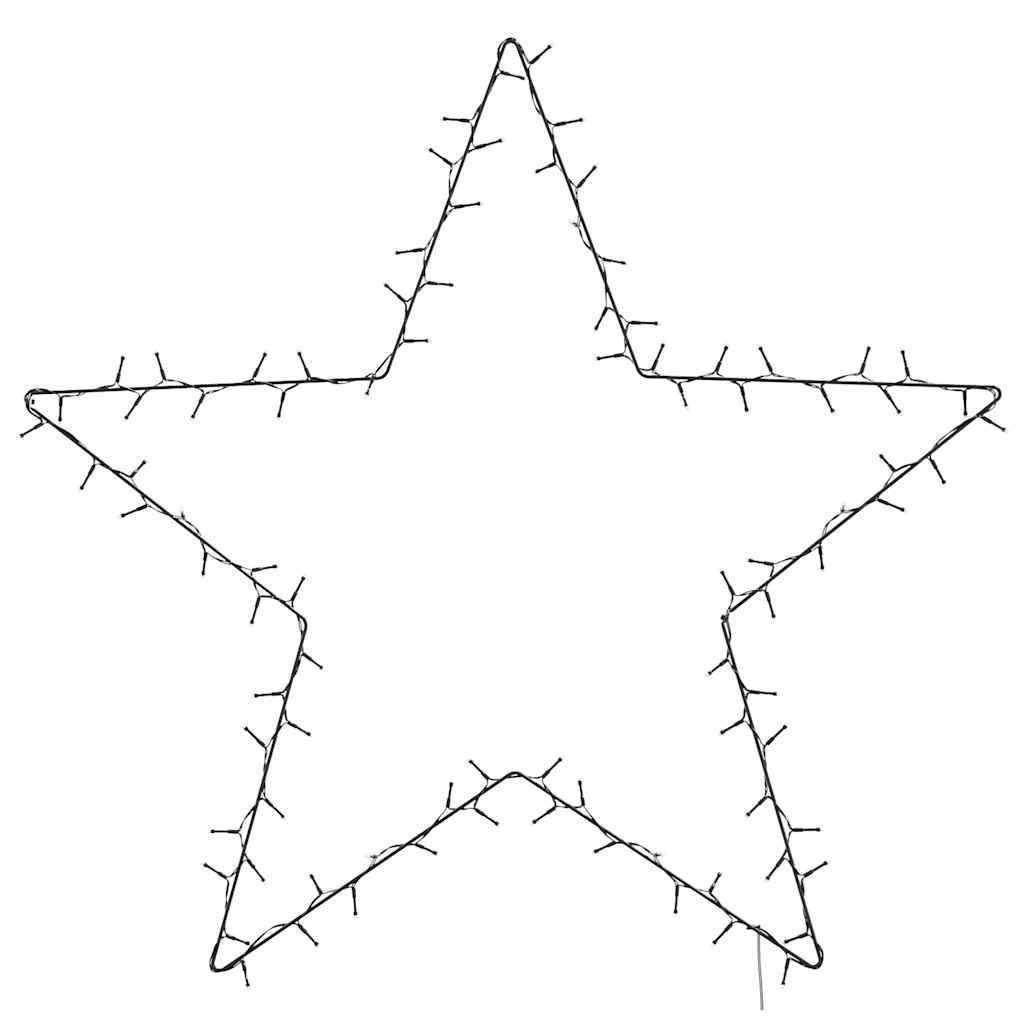 vidaXL Χριστουγεννιάτικα φώτα αστέρι σιλουέτα 115 LED ζεστό λευκό