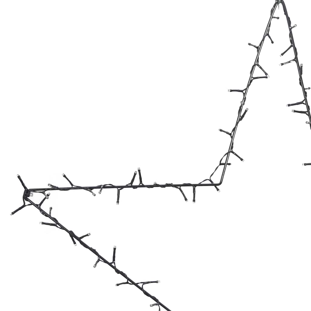 vidaXL Χριστουγεννιάτικα φώτα αστέρι σιλουέτα 115 LED ζεστό λευκό
