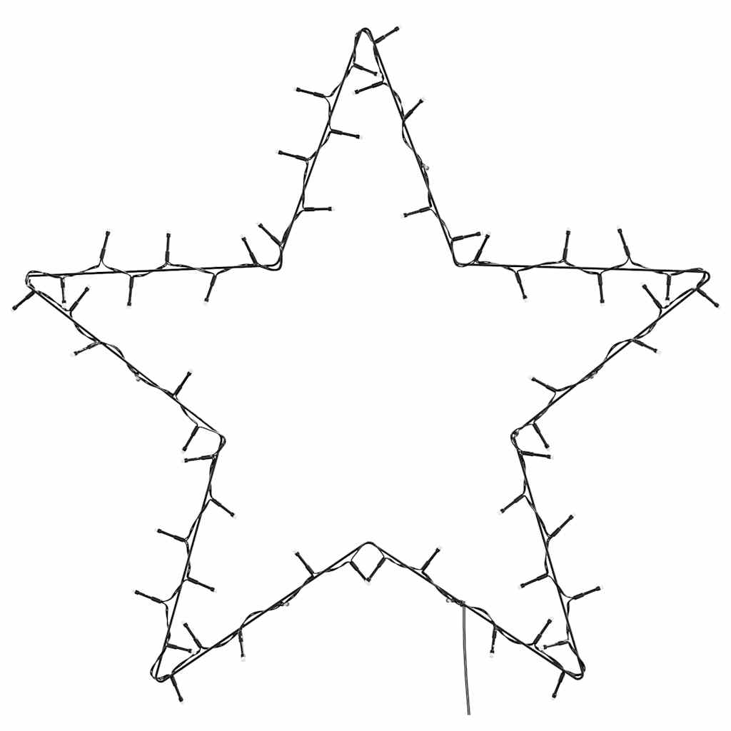 vidaXL Χριστουγεννιάτικα φώτα αστέρι σιλουέτα 80 LED ζεστό λευκό