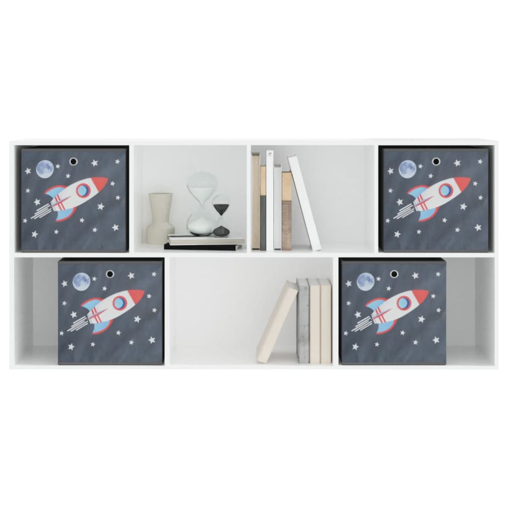 vidaXL Πτυσσόμενα κουτιά αποθήκευσης 4 τεμάχια Γκρι Μη υφασμένο ύφασμα