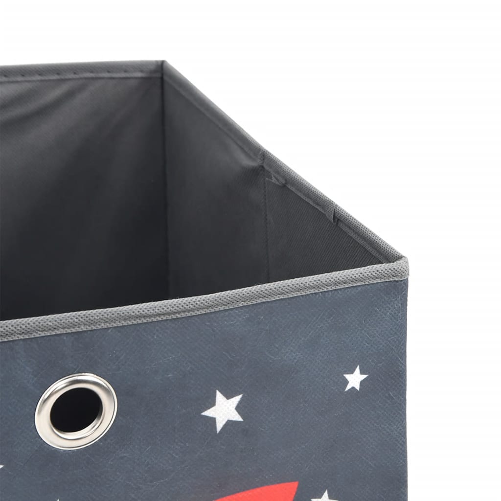 vidaXL Πτυσσόμενα κουτιά αποθήκευσης 4 τεμάχια Γκρι Μη υφασμένο ύφασμα