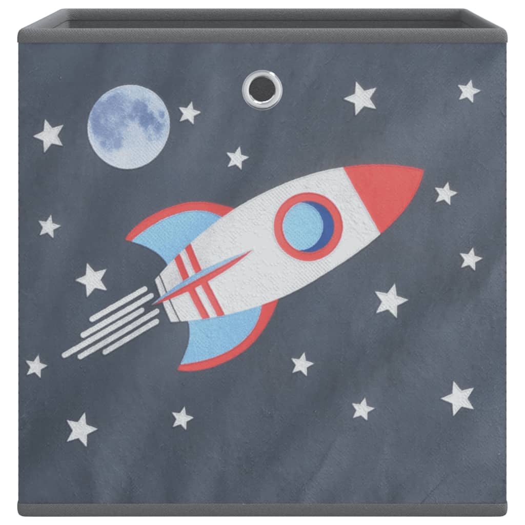 vidaXL Πτυσσόμενα κουτιά αποθήκευσης 4 τεμάχια Γκρι Μη υφασμένο ύφασμα