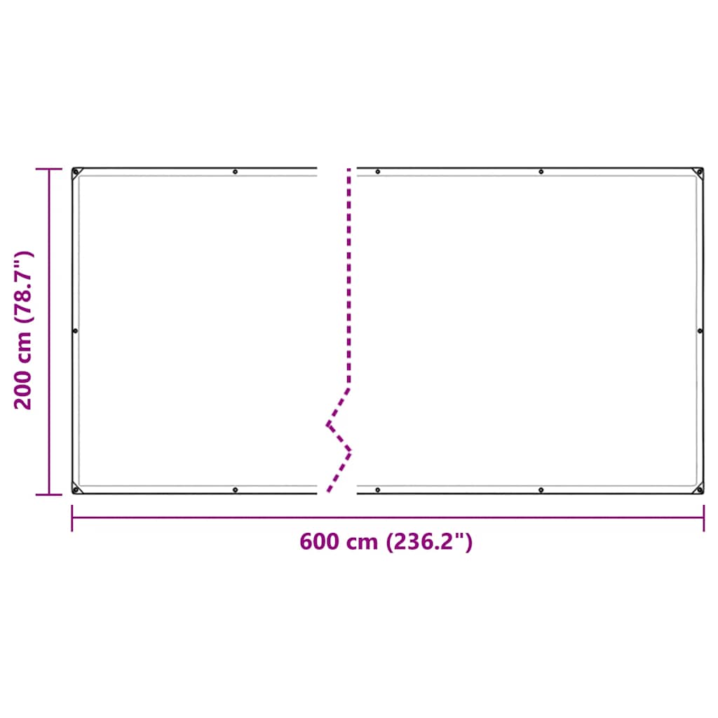 vidaXL Κάλυμμα φυτών με οπές 2x6 m PVC