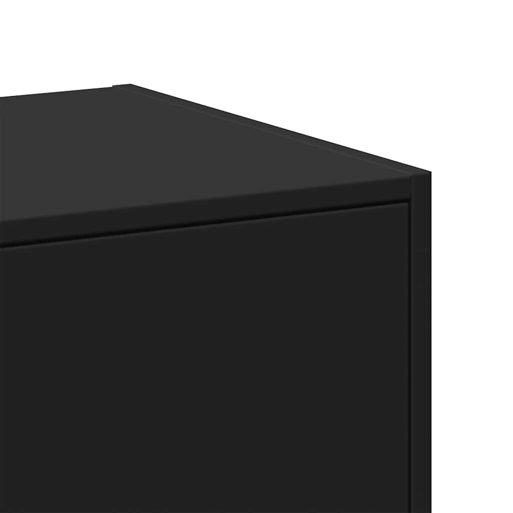 vidaXL Συρταριέρα Γενικής Χρήσης Μαύρο 40x41x77,5 εκ. Επεξ. Ξύλο