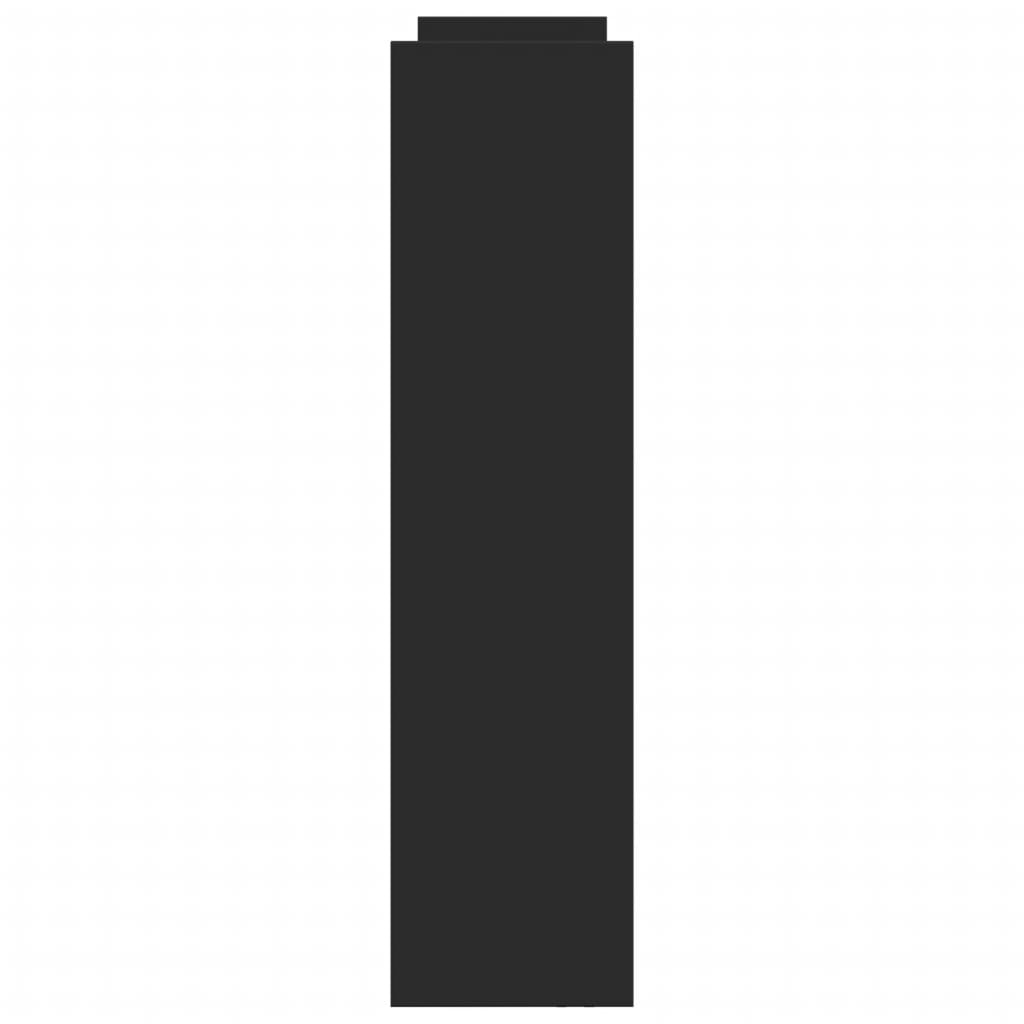 vidaXL Τρόλεϊ Αποθήκευσης Στενό 4 Επιπέδων Μαύρο Επεξεργασμένο Ξύλο